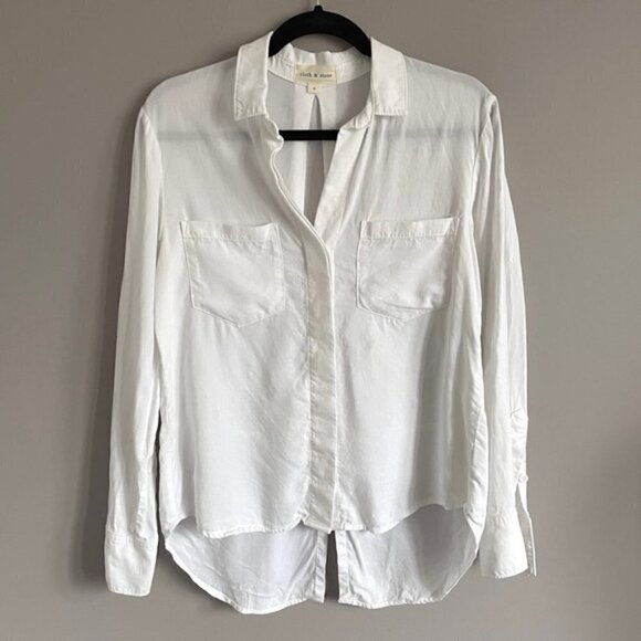 SOLD Anthropologie Cloth & Stone Split Back Button Down Button Shirt - S - Picture 11 of 14
